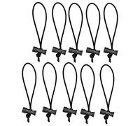 Foto&Tech - Fascetta elastica multiuso, extra spessa, per cavi e cavi riutilizzabili, 10 x 16 cm, colore: Nero