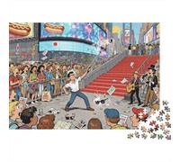 Foto turistica della Times Square Puzzle in Legno Impermeabile DIY Puzzles Da 1000 Pezzi Per Adulti Sfidanti E Rompicapo Giochi Di Impegnativi