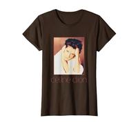 Foto Ufficiale di Celine Dion Square Maglietta, Donna, Marrone, 3XL