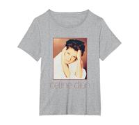 Foto Ufficiale di Celine Dion Square Maglietta, Donna Plus-Size, Grigio Melange, 3X