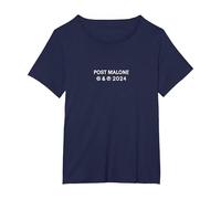 Foto Ufficiale Post Malone Stage Back Maglietta, Donna Plus-Size, Navy, 6X