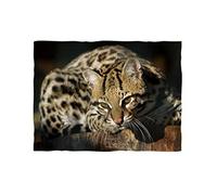 fotobar!style Coperta in Pile Piccola, ca. 135 x 100 cm, Ocelot