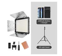 Fotocamera 3200k-5500K Luce video a LED opzionale con adattatore di alimentazione CA + KIT batteria NP770 Per la fotografia in studio(Kit 11)