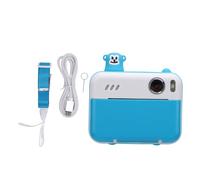 Fotocamera a pellicola istantanea con video 1080P, doppia fotocamera da 8 MP, lettore MP3, schermo da 2,4 pollici, modalità selfie e filtri divertenti per bambini e adolescenti (Cielo blu)