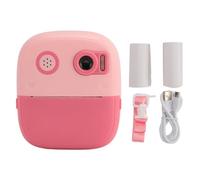 Fotocamera a stampa istantanea, Fotocamera digitale istantanea da 2,4 pollici Schermo IPS HD 1080P Doppio obiettivo Zoom digitale 8X Fotocamera portatile Stampa foto con 2 rotoli (redness)