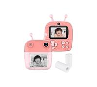 FOTOCAMERA A STAMPA ISTANTANEA PER BAMBINI DIGITALE 1080P DOPPIO OBIETTIVO CON C
