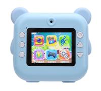 Fotocamera a Stampa Istantanea per Bambini, Schermo da 2 Pollici 320x240 TFT 1080P Fotocamera per Bambini con 3 Rotoli di Carta per Stampante, Fotocamera da Viaggio Portatile
