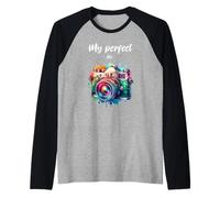 Fotocamera acquerelli fotografi regali di compleanno Maglia con Maniche Raglan