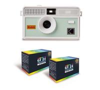 Fotocamera analogica Agfaphoto Kodak I60 35mm Bianco Verde con 2 Rullini Colore