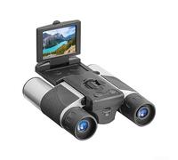Fotocamera binocolo ad alta potenza 12X32 con display LCD da 2", registrazione video 5MP 1080P, design portatile per bird watching, partite di calcio, concerti (argento)