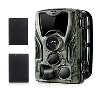 Fotocamera Caccia con Batteria al Litio 2PCS 5000mAh, 20MP 1080P Fototrappola Notturna Infrarossi Invisibili Fotografica IR LEDs Visione Notturna 65ft/20m, Impermeabile IP65, Velocità Trigger 0.3S