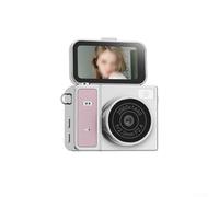 Fotocamera CCD compatta retrò con display flip per studenti fotografi che esplorano le tecniche di imaging digitale di base (argento)