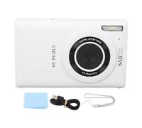 Fotocamera Compatta da Viaggio 4K da 64 MP con Zoom Digitale 18X, Schermo da 2,4 Pollici, Microfono Integrato, Scatto Continuo, Autoscatto, Luce di Riempimento, Apprendimento