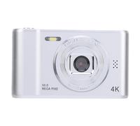 Fotocamera Compatta, Fotocamera Digitale Anteriore Posteriore Doppia Lente Versatile Schermo da 2,4 Pollici Anti-vibrazione per Viaggi per Bambini (SILVER)