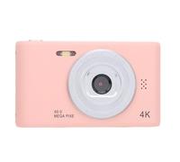 Fotocamera Compatta, Fotocamera Digitale Anteriore Posteriore Doppia Lente Versatile Schermo da 2,4 Pollici Anti-vibrazione per Viaggi per Bambini (Roseo)