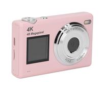 Fotocamera Compatta inquadra e scatta, Fotocamera per Vlogging 4K Torcia Integrata Zoom Digitale 16X per la Fotografia (PINK)