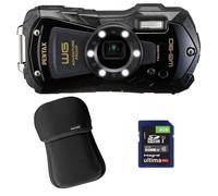 Fotocamera Compatta Pentax WG-90 16MP Zoom Ottico 5x HDMI SD 8GB Custodia Nera