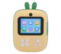 Fotocamera con Stampa Carina, Fotocamera Digitale per Bambini ABS HD 1080P da 2,4 Pollici 1800mAh per il Campeggio Quotidiano (YELLOW)