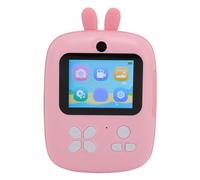 Fotocamera con Stampa Carina, Fotocamera Digitale per Bambini ABS HD 1080P da 2,4 Pollici 1800mAh per il Campeggio Quotidiano (Rosato)