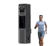 Fotocamera corpo WiFi, fotocamera indossabile - Telecamera per visione notturna HD 1080P,Telecamera per personale di sicurezza, telecamera a corpo nascosto, audio/video, rotante, portatile, wireless p