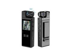 Fotocamera corporea Mini videocamera Full HD 1080P for visione notturna Piccola videocamera wireless for corpo Micro videoregistratore vocale con 180 Len rotante Indossabile Bodycam ( Color : Camera A