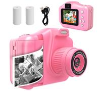 Fotocamera creativa per bambini, configurazione a doppia fotocamera con autofocus, schermo IPS da 2,4 pollici per una visione nitida, obiettivo