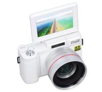 Fotocamera da 48MP con Messa a Fuoco Automatica Vlog 4K Fotocamera Digitale 3 Pollici 180 ° Flip Screen 4X Zoom Anti Shake per Fotografia di Viaggi Selfie (WHITE)