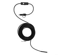 Fotocamera da 5,5 mm con 6 luci a led, periscopio impermeabile IP67 per telefoni Android e Pc, tubo industriale di ispezione, nero, 1 m (A-10M)