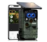 Fotocamera da caccia solare 60MP 4K visione notturna WIFI Bluetooth doppio ob...
