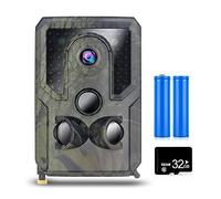 fotocamera da giardino, Fotocamera for la fauna selvatica 12MP 1080P Trail Game Camera con batterie Micro Card, fotocamera da caccia attivata dal movimento(32G Card Card reader)