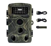 fotocamera da giardino, Telecamera da caccia for la fauna selvatica, telecamera pista con visione notturna, for, di sorveglianza for esterni impermeabile(Camera With 128GB Card)