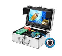 Fotocamera da Pesca Videocamera for la pesca subacquea Pesca sul ghiaccio portatile Videocamera subacquea Fish Finder Monitor TFT da 9 pollici 1000 TVL 30pcs Luci Fotocamera impermeabile Pesca in barc