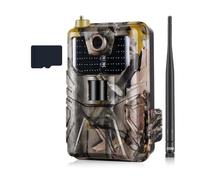 Fotocamera da sentiero, Caccia Esterna Trail Camera 2G SMS MMS SMTP Email Cellulare 4K HD 20MP 1080P Fauna Selvatica Foto Trappole Impermeabili Gioco Cam Night Visi(With 32GB)