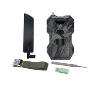 Fotocamera da sentiero, Telecamera Da Caccia For Esterni 4G 30MP 2K Con Controllo APP Visione Notturna Gioco Di Trappola Cellulare Wireless For Animali Selvatici A 120 °(With 64GB)