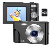 Fotocamera da viaggio compatta, facile da usare con zoom digitale e autofocus: punta e scatta per le tue avventure.