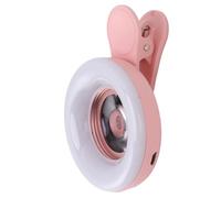 Fotocamera del Telefono, Obiettivo Macro 15X con Luce Ad Anello a Clip da 2800 a 6500K Lente con Luce di Riempimento Ad Anello per Telefono per Registrazione Video Fotografica