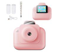 Fotocamera di Stampa Istantanea, Fotocamere Istantanei HD 1080p, Fotocamera Digitale da Stampa Portatile a Schermo da 2,4 Pollici con Carta Stampata per Adolescenti (Roseo)