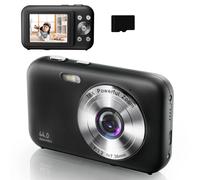 Fotocamera digitale INF 1080P 44MP zoom 16x Schermo da 2,4 pollici, 44 megapixel, nero