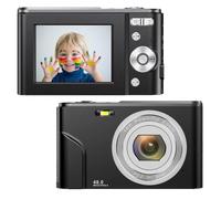 Fotocamera digitale 1080P/48MP con zoom 16x argento, kit da 5 pezzi Black