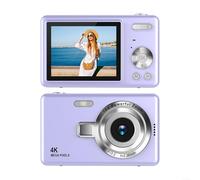 Fotocamera digitale 1080P che supporta foto da 96 MP, zoom digitale 16x, display IPS HD da 2,4 pollici per anteprima e revisione in tempo reale (viola)