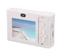 Fotocamera Digitale 1080P da 48 MP con Zoom 8x, Vibrazione e sensibilità Automatica Alla Luce, 2 Schermo da 4 Pollici, Ideale per i Viaggi (WHITE)