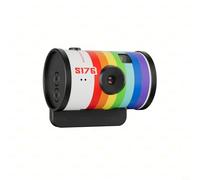 Fotocamera digitale 1080P HD con display IPS da 1,47 pollici, USB-C retrò per mini fotocamera per portachiavi, videocamera portatile con filtri, memoria fino a 128 G, giallo (arcobaleno)