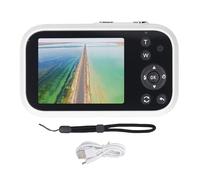 Fotocamera digitale 16x zoom videocamera compatta portatile multifunzionale per studenti e bambini con 48 MP HD 1080p FHD da 2,8 pollici Schermata 11 Filtri 3 giochi Materiale ABS (Bianco)