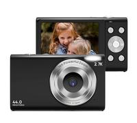 Fotocamera digitale 2,7K/44MP/Zoom 16x/Anti-shake/Webcam Nera