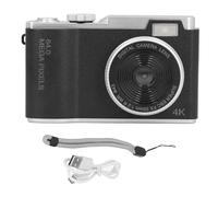 Fotocamera digitale 48MP 1080p 2,4 pollici schermo 16x zoom impedire la scrutatura della fotocamera selfie compatta portatile per il viaggio (Nero)