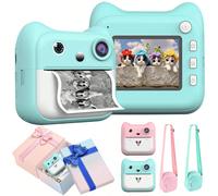 Fotocamera digitale 48MP con stampa istantanea, fotocamera digitale da esterno con stampante, regalo ideale per Ognissanti, Natale e Ringraziamento. Disegna e divertiti con gli amici, cattura momenti