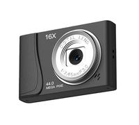 Fotocamera digitale 4K 24 milioni di pixel Videocamera for bambini Zoom 16x Fotocamere compatte Messa a fuoco automatica for bambini Principianti adulti Fotografia(Black)