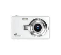 Fotocamera digitale, 4K, 48 MP, zoom digitale 16x, schermo HD da 2,4 pollici, autofocus, bianca