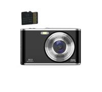 Fotocamera digitale 4K 48MP Zoom 16x Webcam con scheda di memoria da 32 GB Black