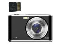 Fotocamera digitale 4K 48MP Zoom 16x Webcam con scheda di memoria da 32 GB Black - Nouvo